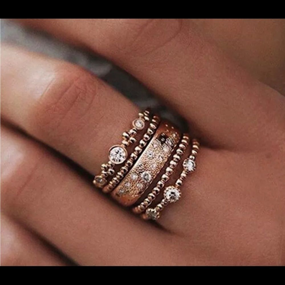 Rose Gold Stackable Rings